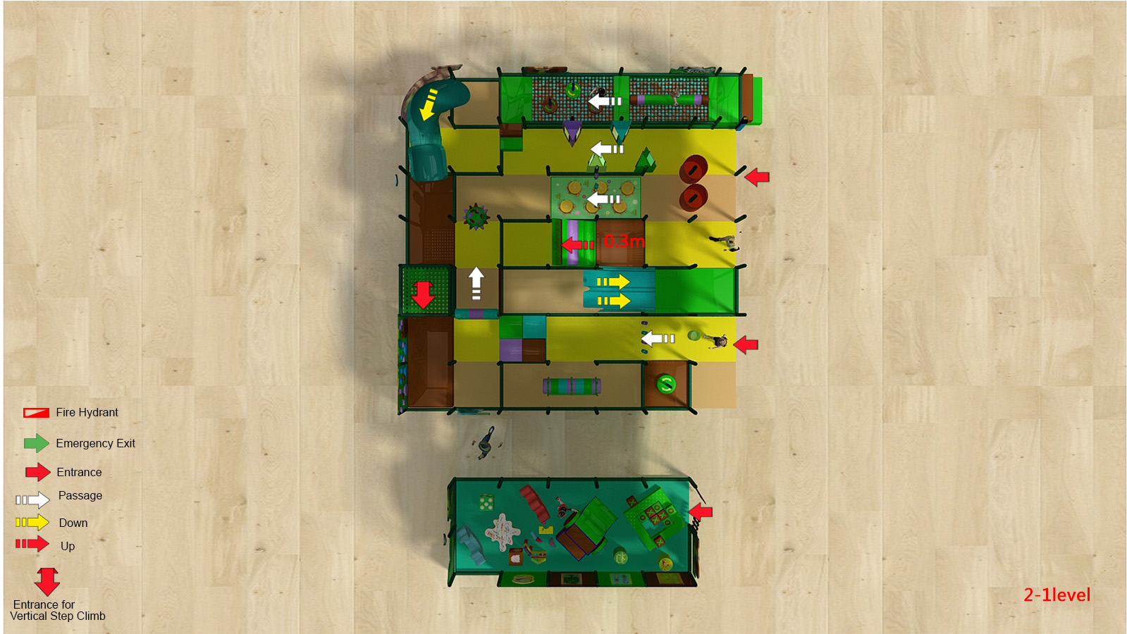 2 Level Custom Brand Jungle Playscape - Image 5