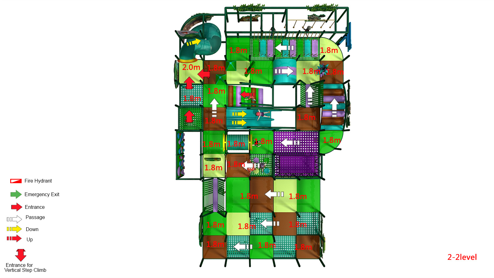 2 Level Custom Brand Jungle Playscape - Image 4