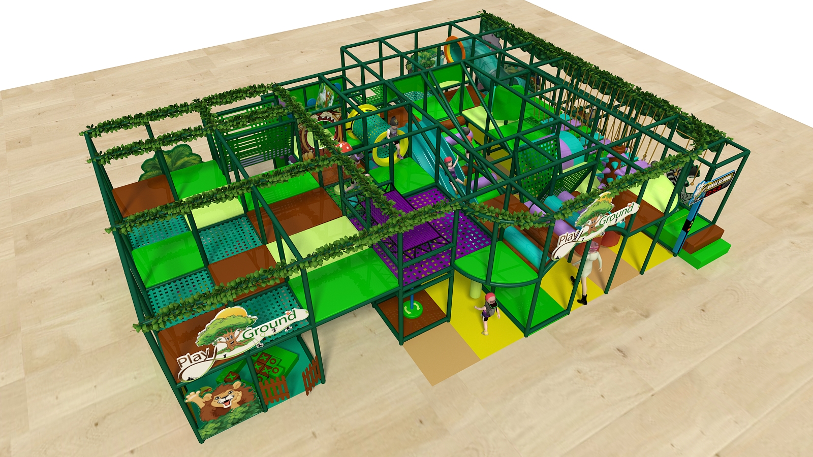 2 Level Custom Brand Jungle Playscape - Image 8
