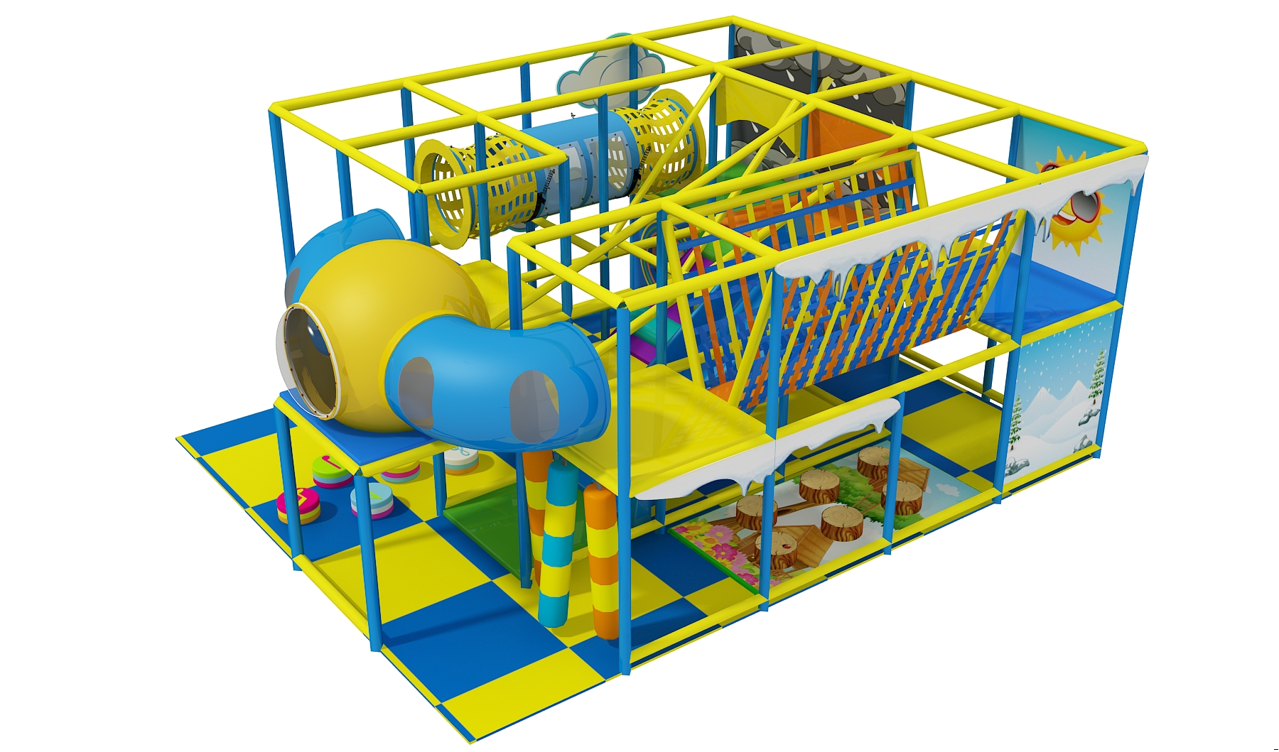 2 Level Custom Weather Themed Indoor Playground - Image 4