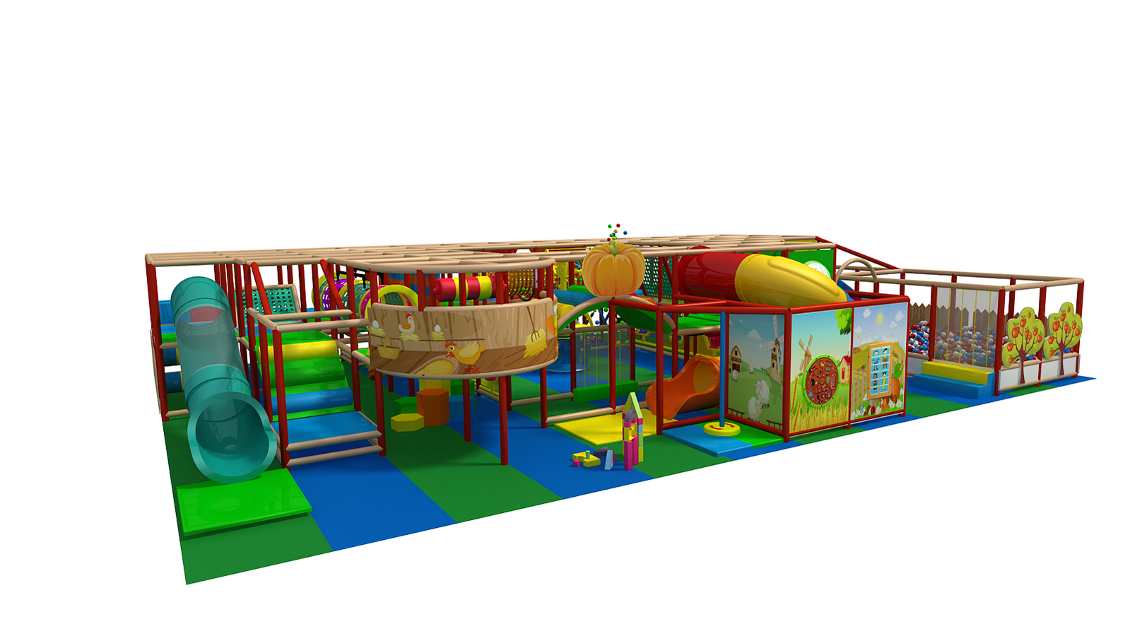 Farm Themed Custom Indoor Playground Structure - Image 3