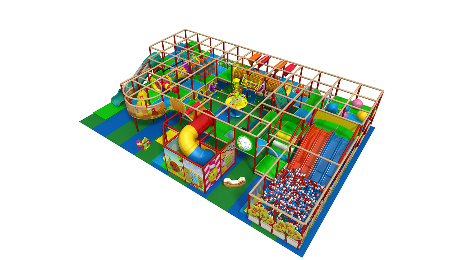Farm Themed Custom Indoor Playground Structure