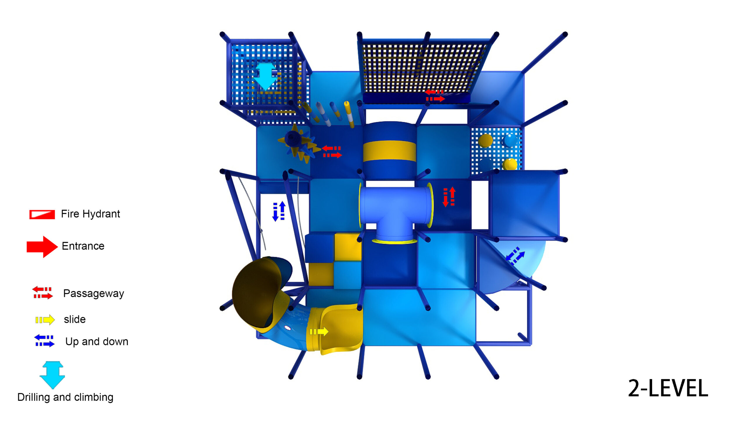 4 Level Blue Nova Tower Playground - Image 10