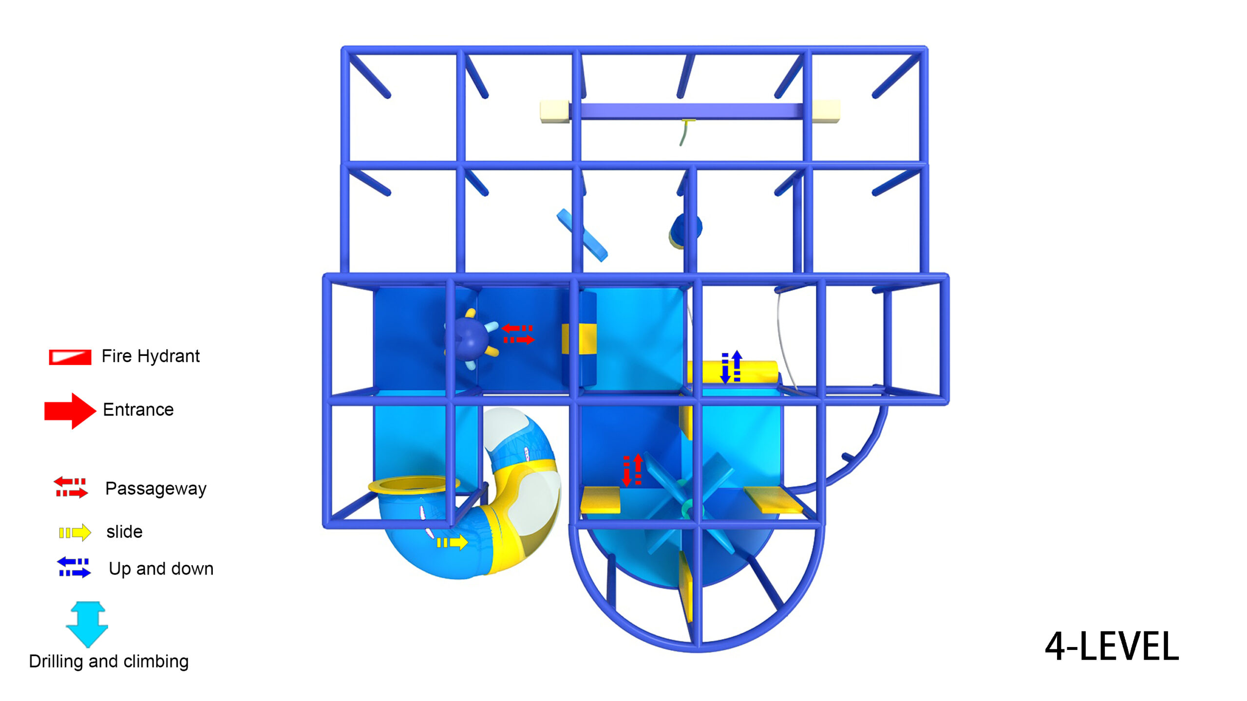 4 Level Blue Nova Tower Playground - Image 12