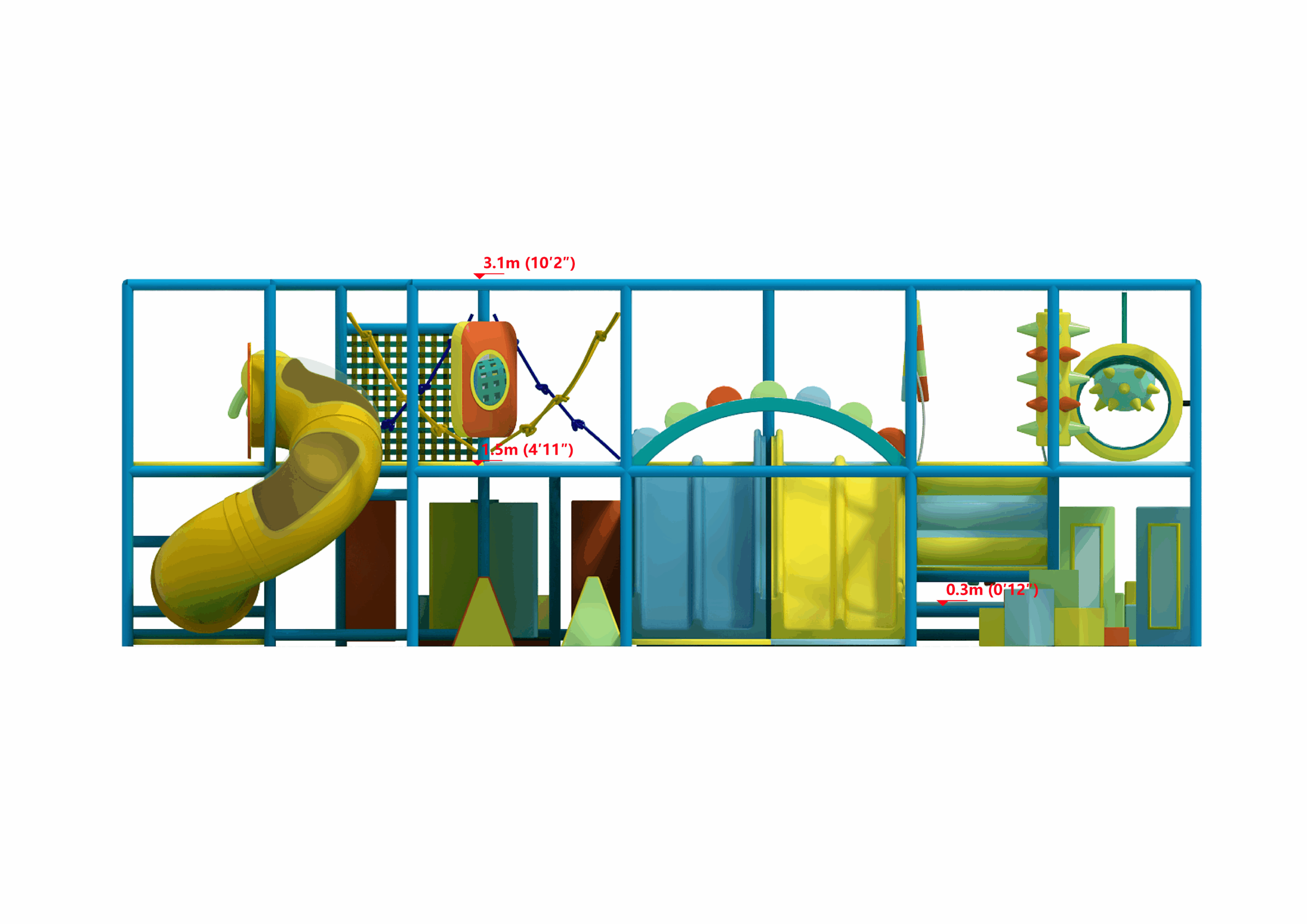 2 Level Aqua Quest Adventure Playground - Image 10