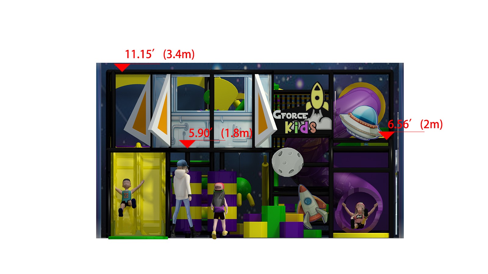 Space Themed Small Indoor Playground Equipment - Image 8