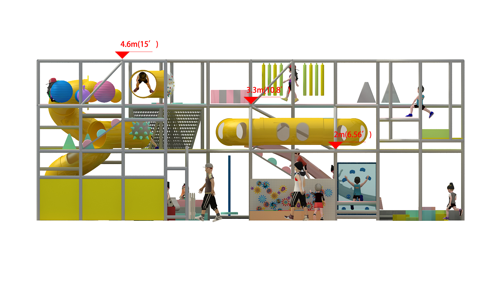 Cute Pastel Indoor Playground Jungle Gym - Image 5