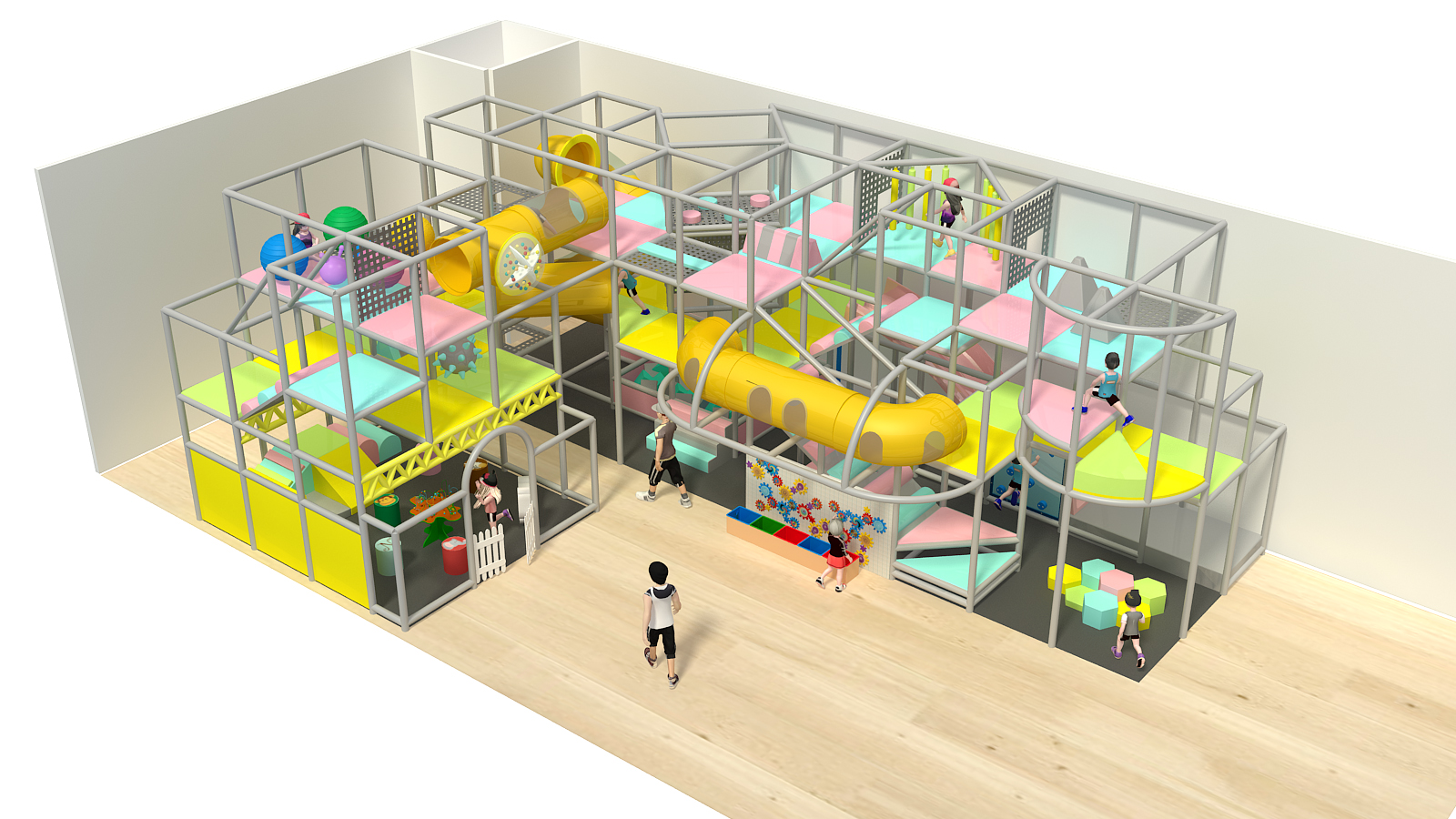 Cute Pastel Indoor Playground Jungle Gym