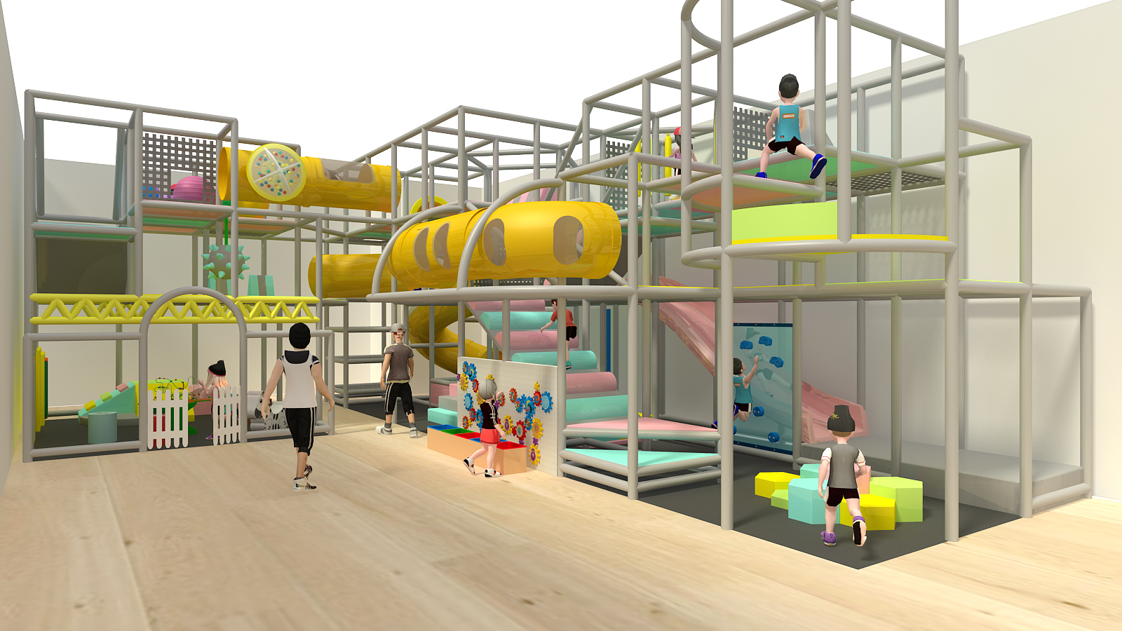 Cute Pastel Indoor Playground Jungle Gym - Image 4
