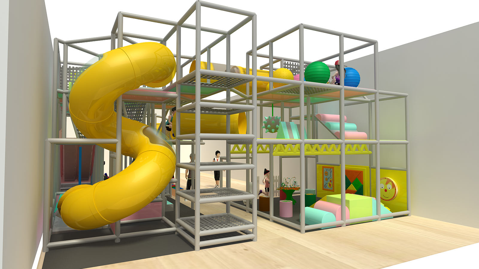 Cute Pastel Indoor Playground Jungle Gym - Image 3
