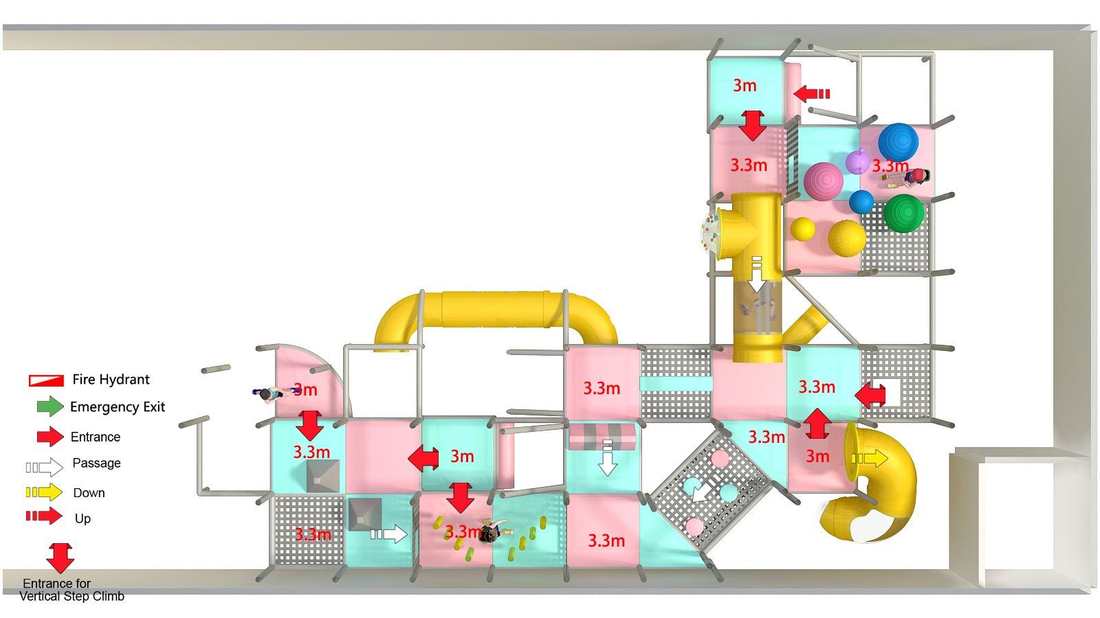 Cute Pastel Indoor Playground Jungle Gym - Image 7