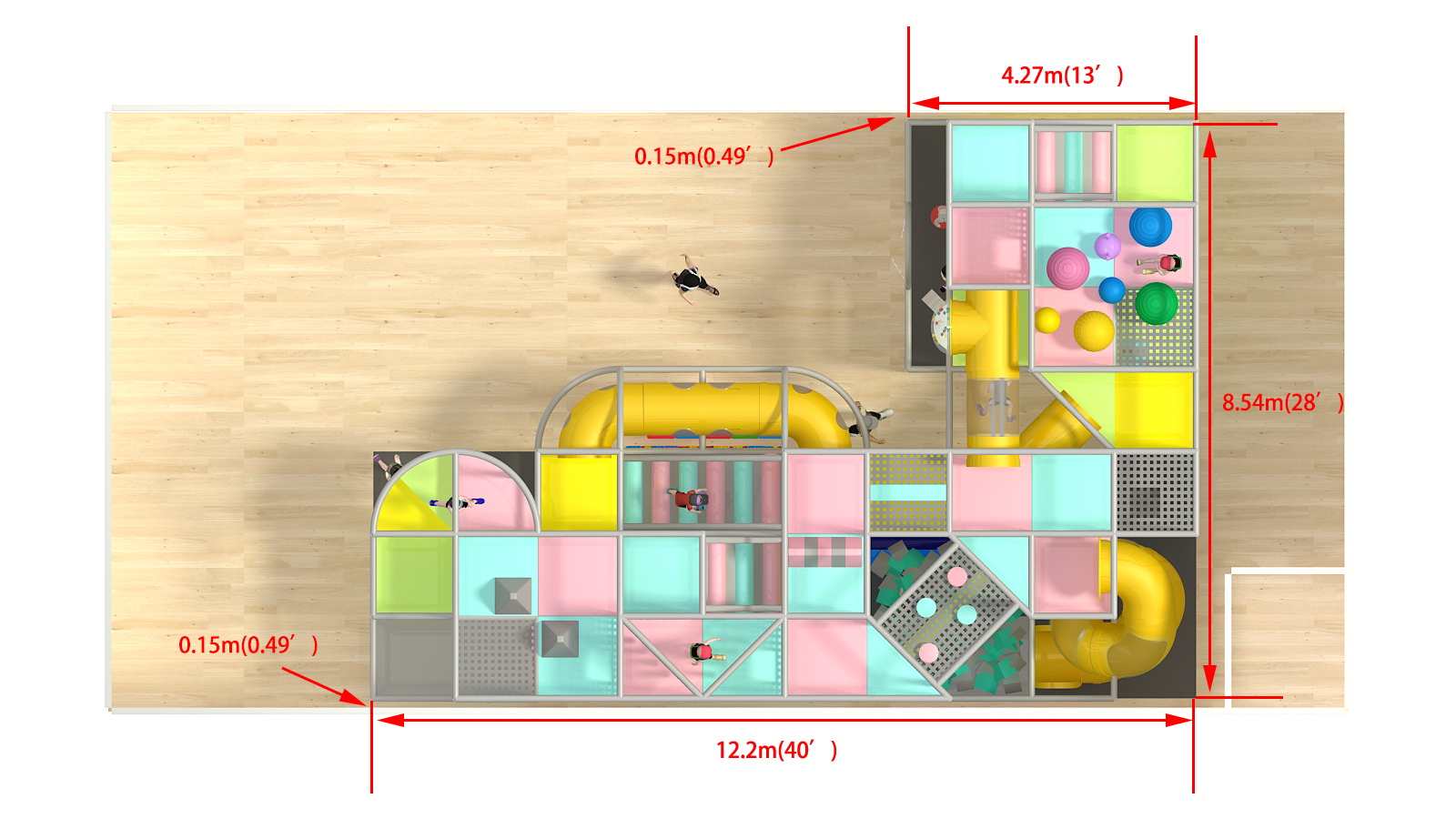 Cute Pastel Indoor Playground Jungle Gym - Image 6