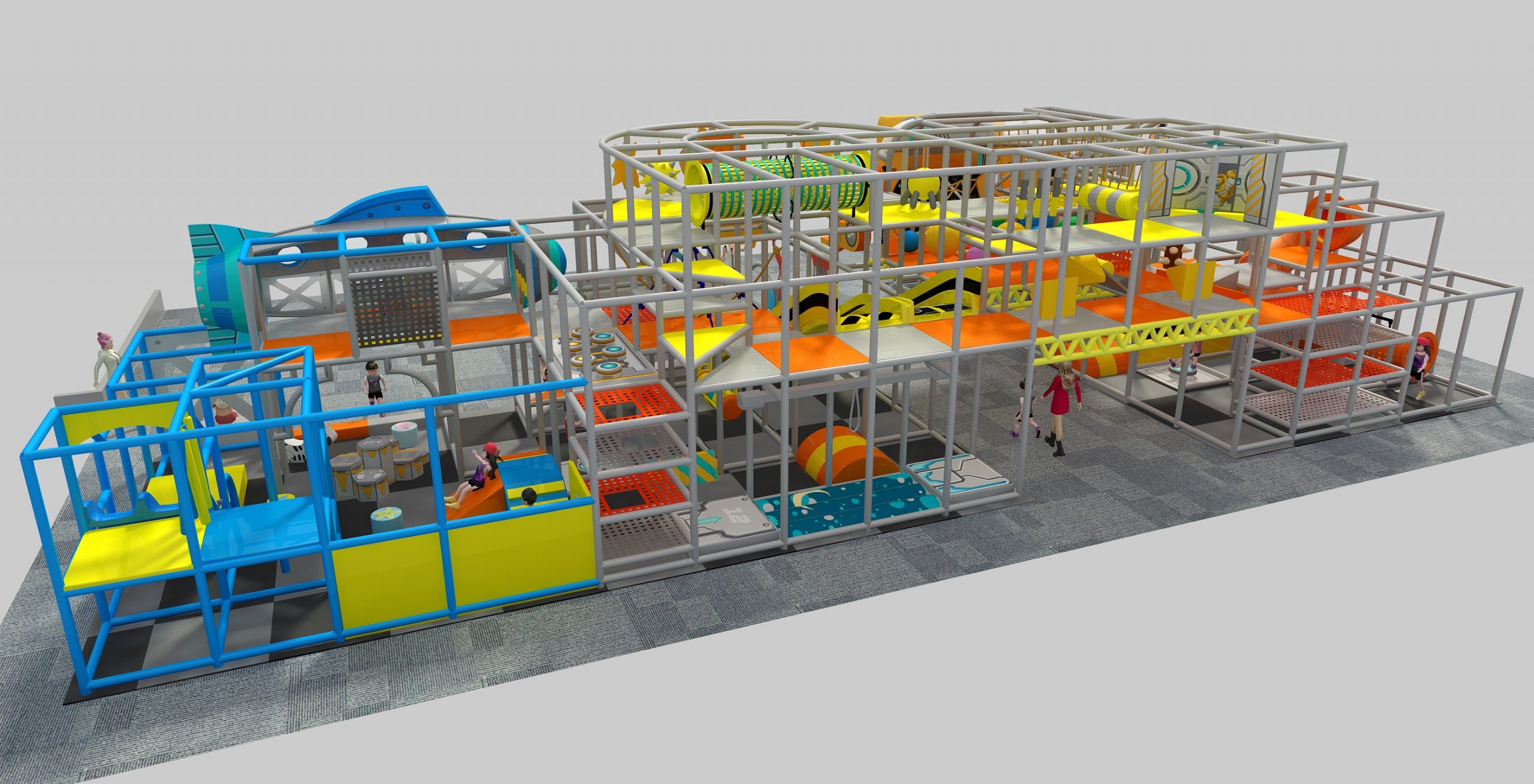 3 Level Robot Planet Custom Indoor Playground - Image 7