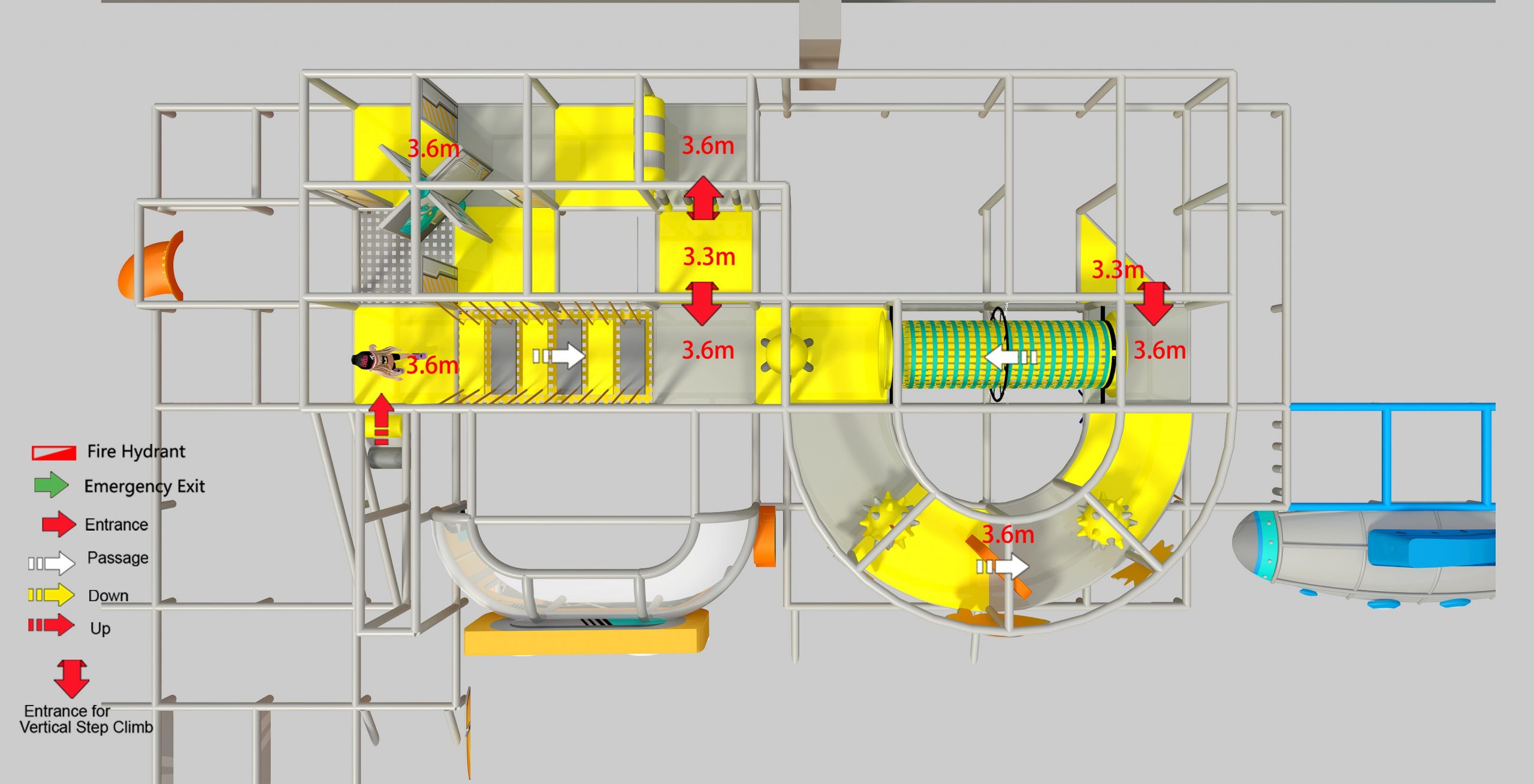 3 Level Robot Planet Custom Indoor Playground - Image 10