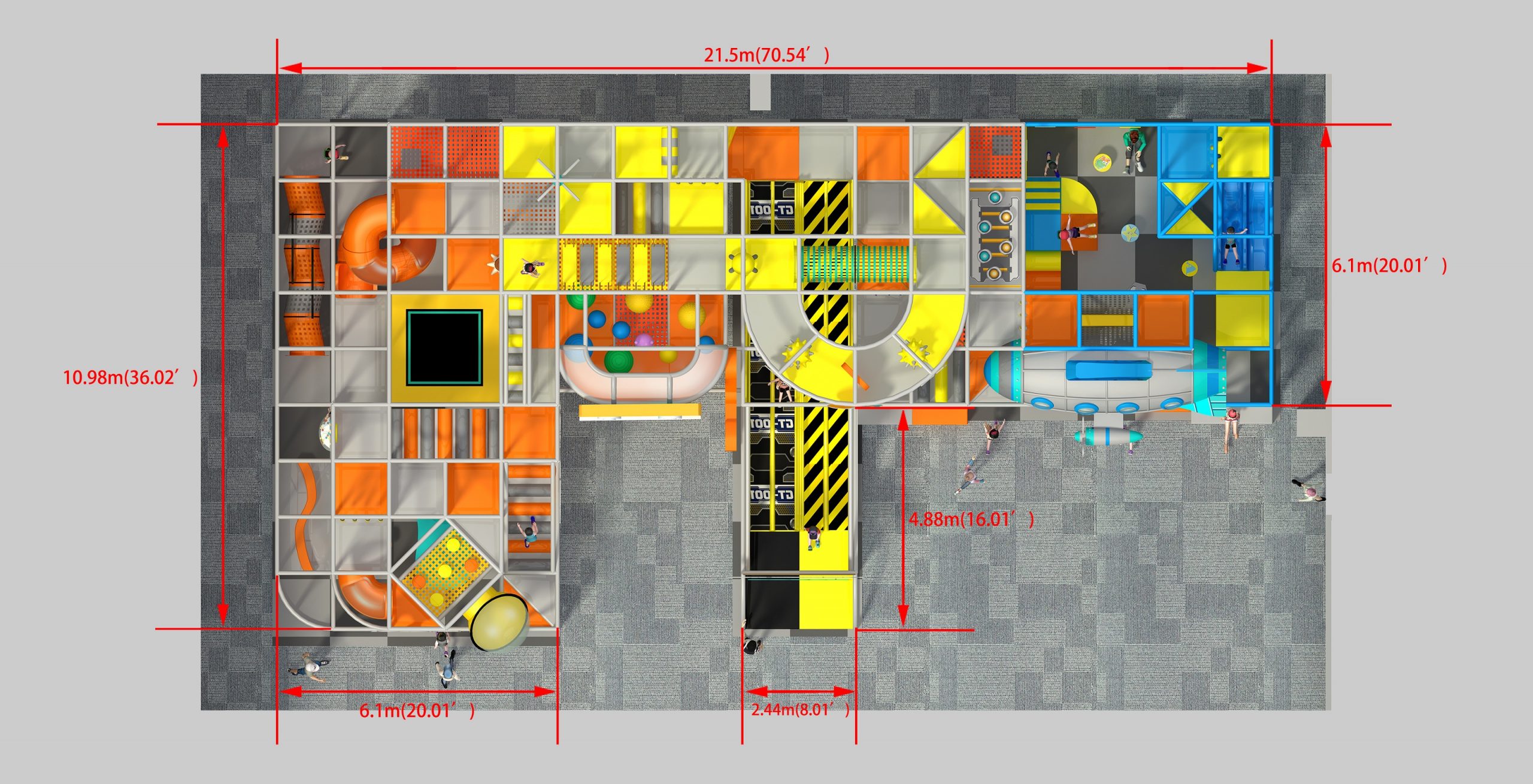 3 Level Robot Planet Custom Indoor Playground - Image 2