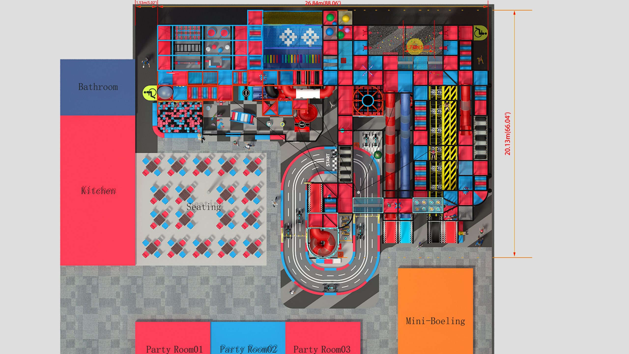 Enormous 4 Level Race Themed Playscape - Image 14