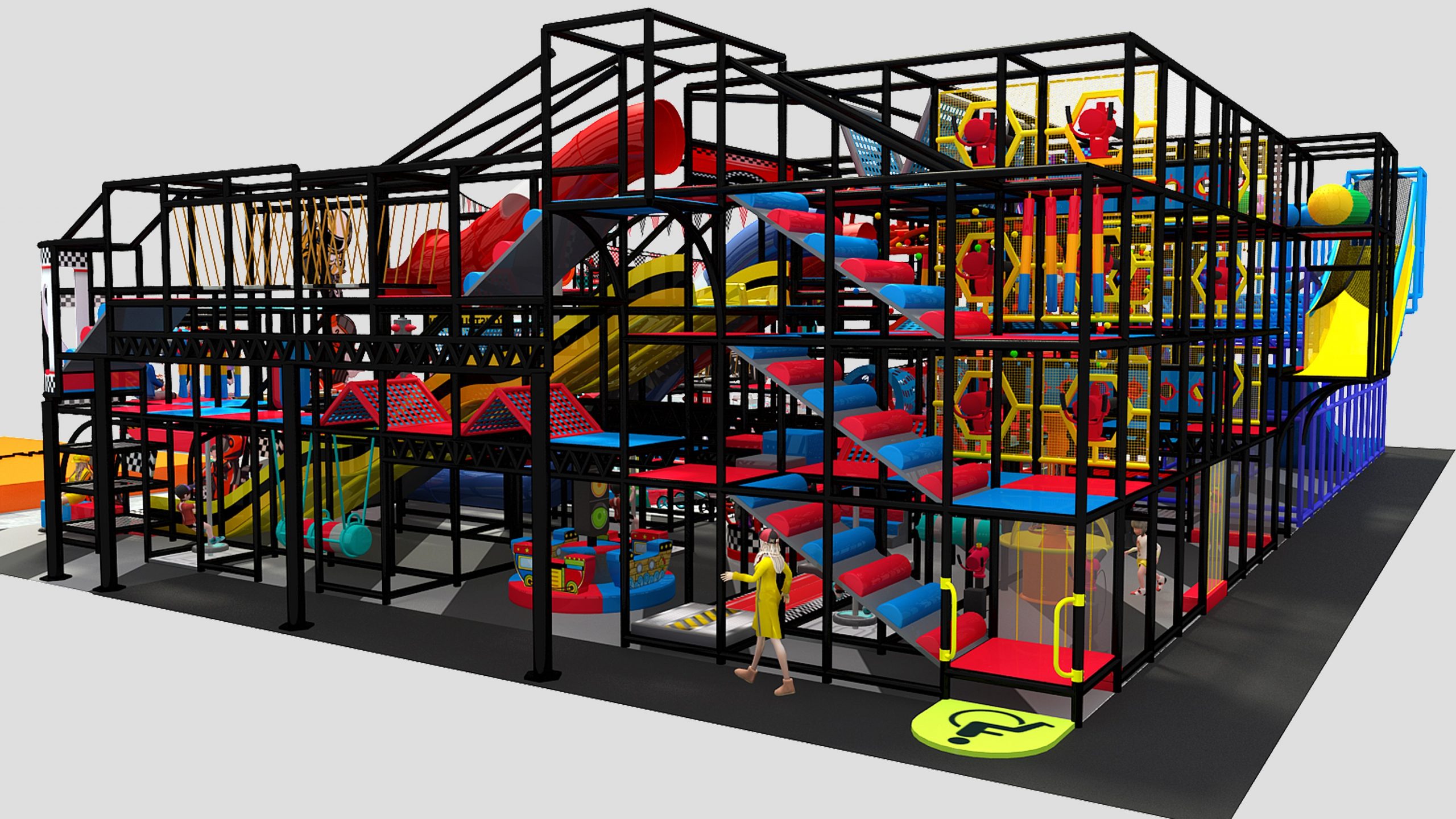 Enormous 4 Level Race Themed Playscape - Image 6