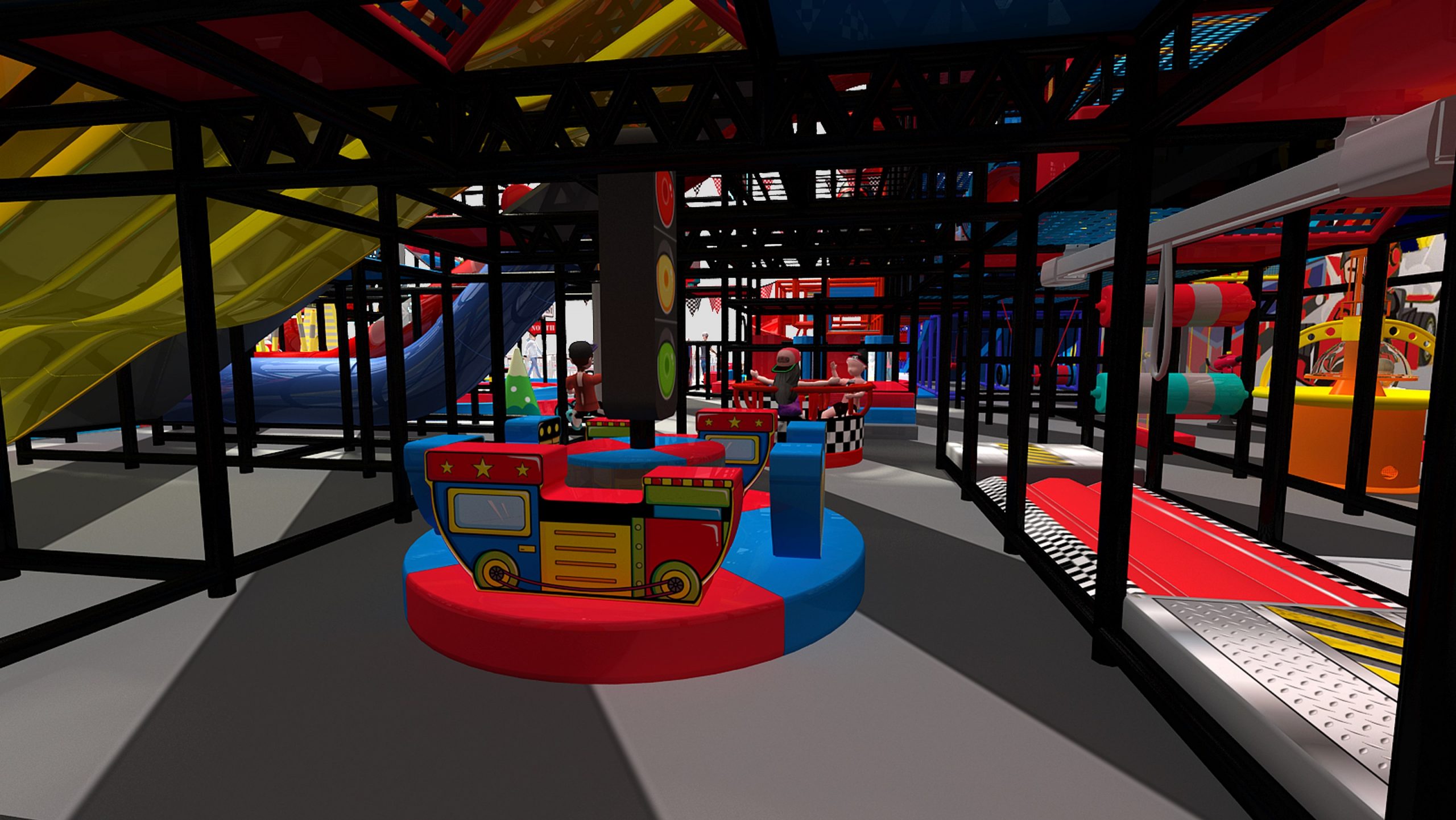 Enormous 4 Level Race Themed Playscape - Image 7