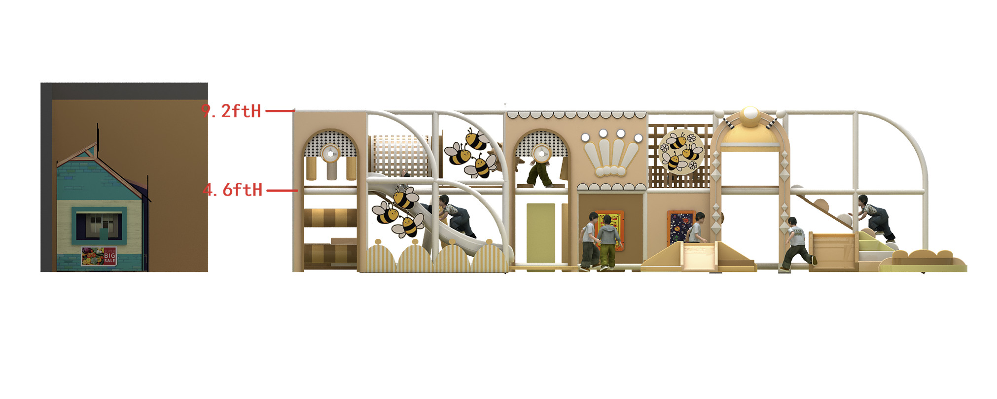2 Level Honeycomb Kingdom Playground - Image 10
